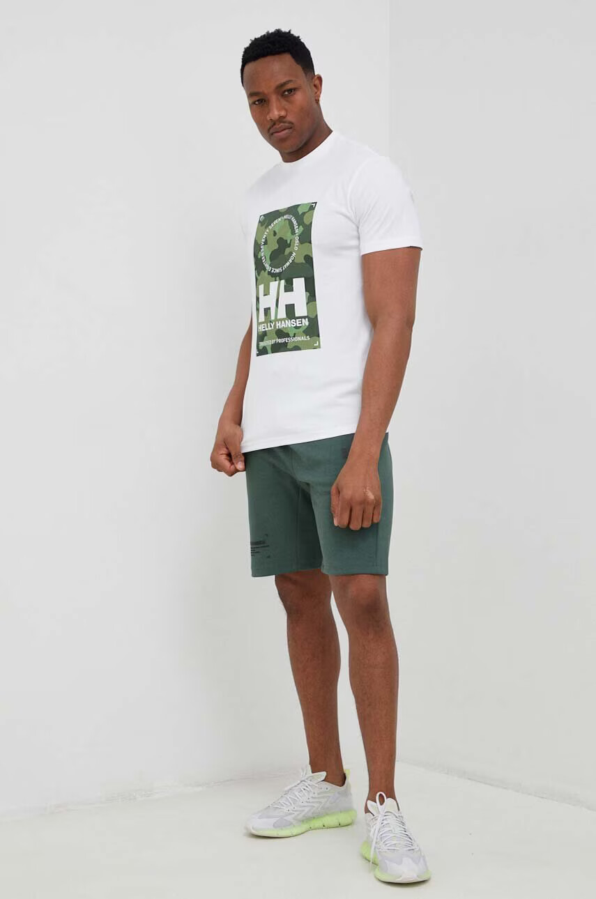 Helly Hansen Памучна тениска в бяло с принт - Pepit.bg