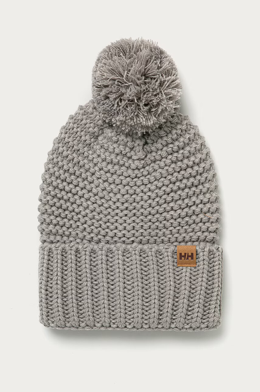 Helly Hansen Шапка Calgary Chunky в сиво от плътен трикотаж - Pepit.bg