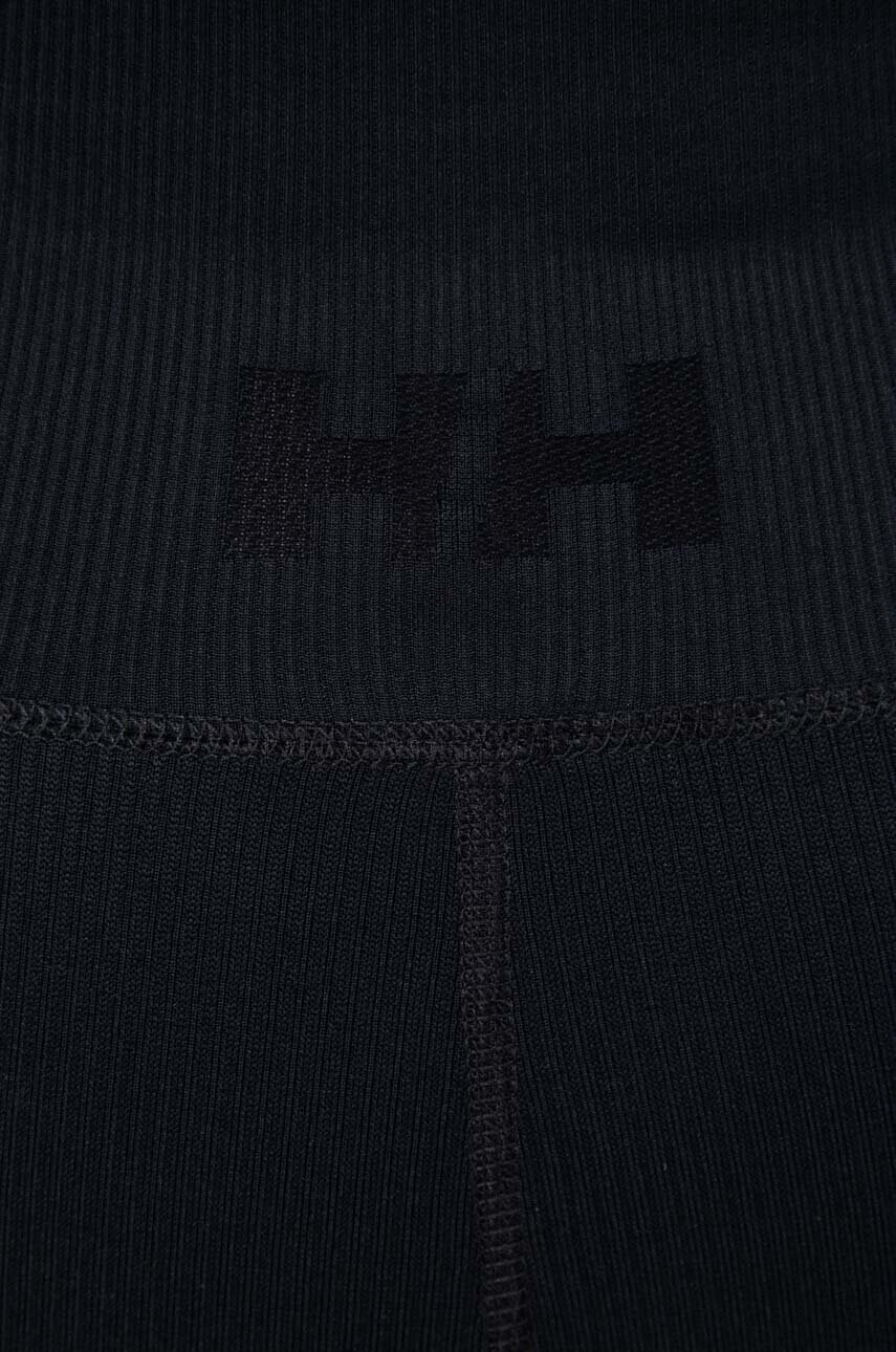 Helly Hansen Спортен къс панталон Allure в черно с изчистен дизайн с висока талия - Pepit.bg