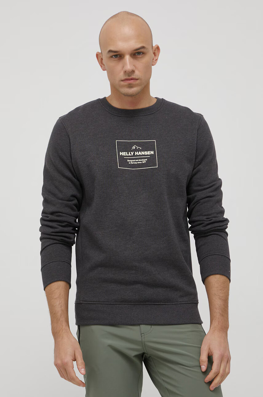 Helly Hansen Суичър мъжка в сиво меланж на - Pepit.bg