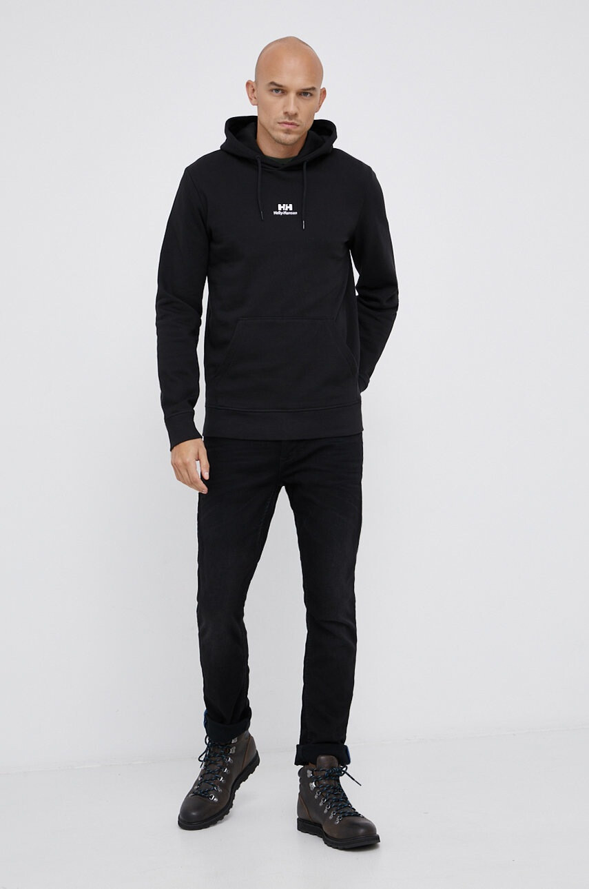 Helly Hansen Суичър мъжки в черно с изчистен дизайн - Pepit.bg