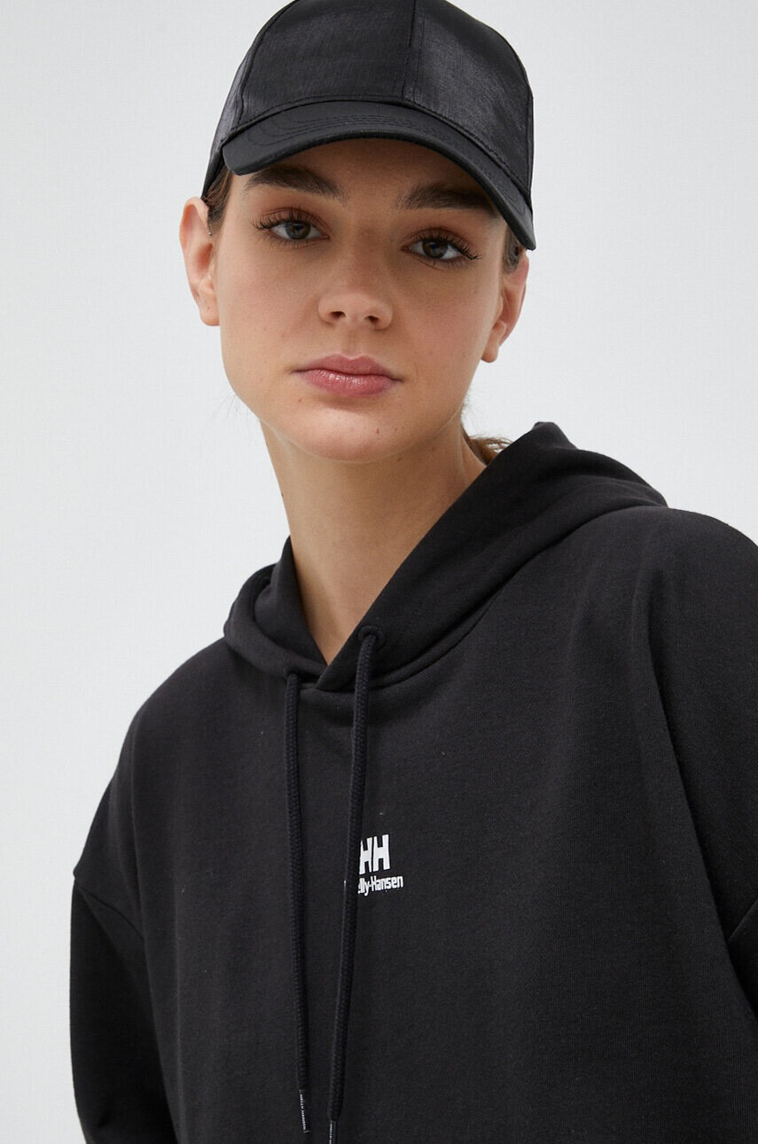 Helly Hansen Суичър в черно с качулка с изчистен дизайн - Pepit.bg
