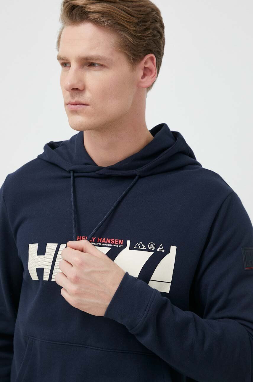 Helly Hansen Суичър дамски в тъмносиньо с принт - Pepit.bg