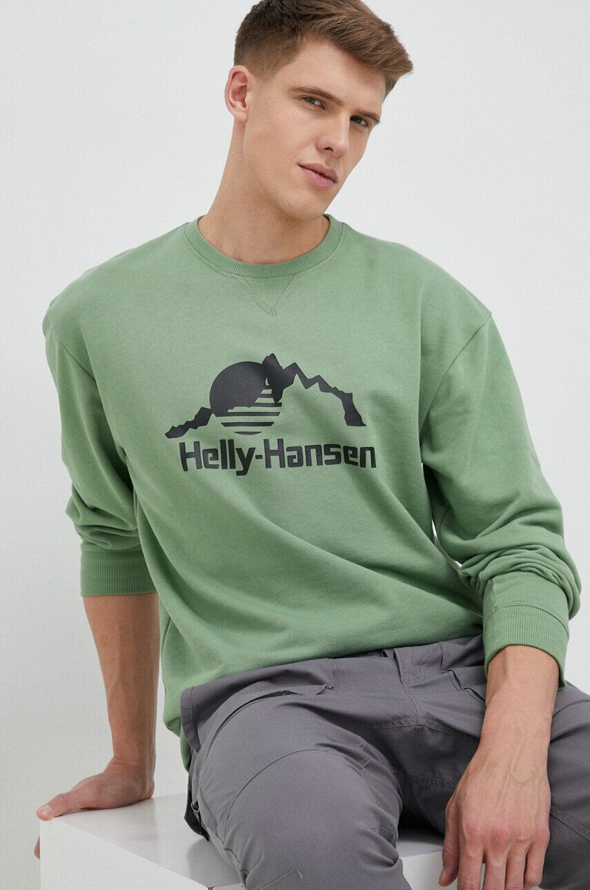 Helly Hansen Суичър в сиво с качулка с изчистен дизайн - Pepit.bg