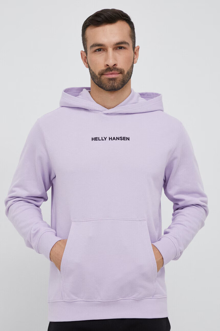 Helly Hansen Суичър в лилаво с качулка с апликация - Pepit.bg