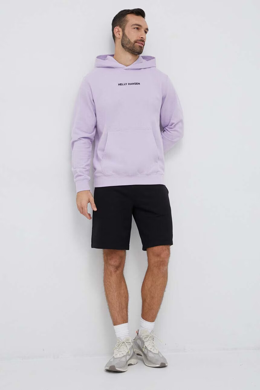 Helly Hansen Суичър в лилаво с качулка с апликация - Pepit.bg