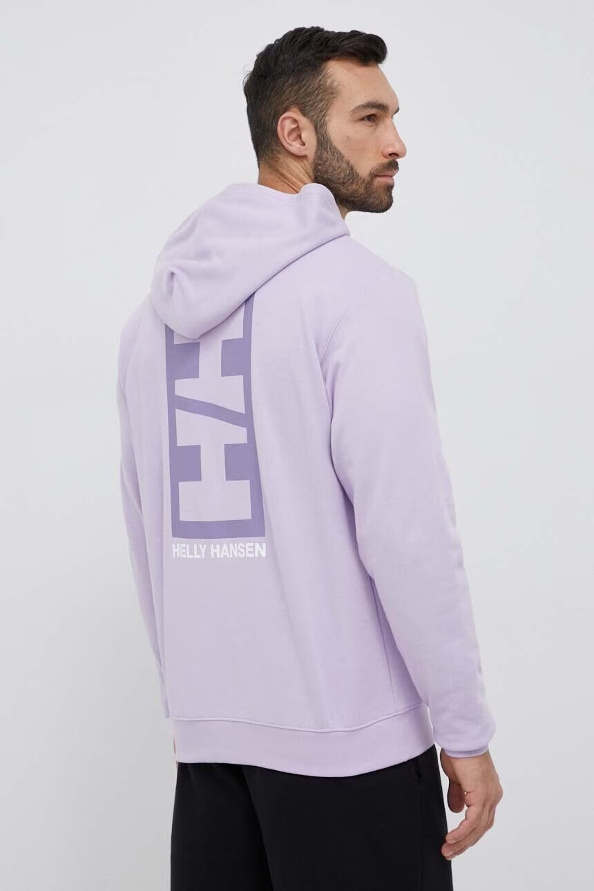 Helly Hansen Суичър в лилаво с качулка с апликация - Pepit.bg