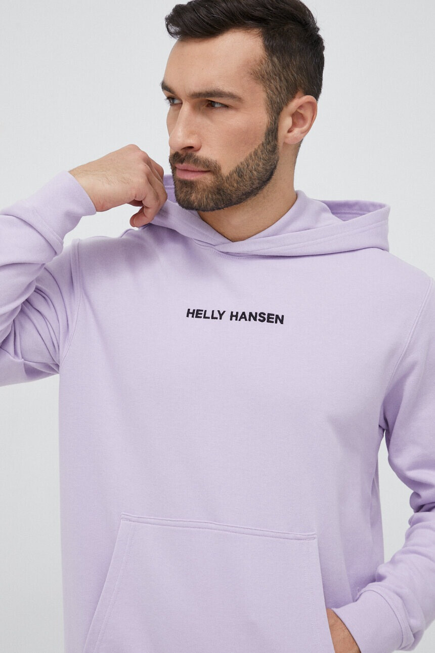 Helly Hansen Суичър в лилаво с качулка с апликация - Pepit.bg