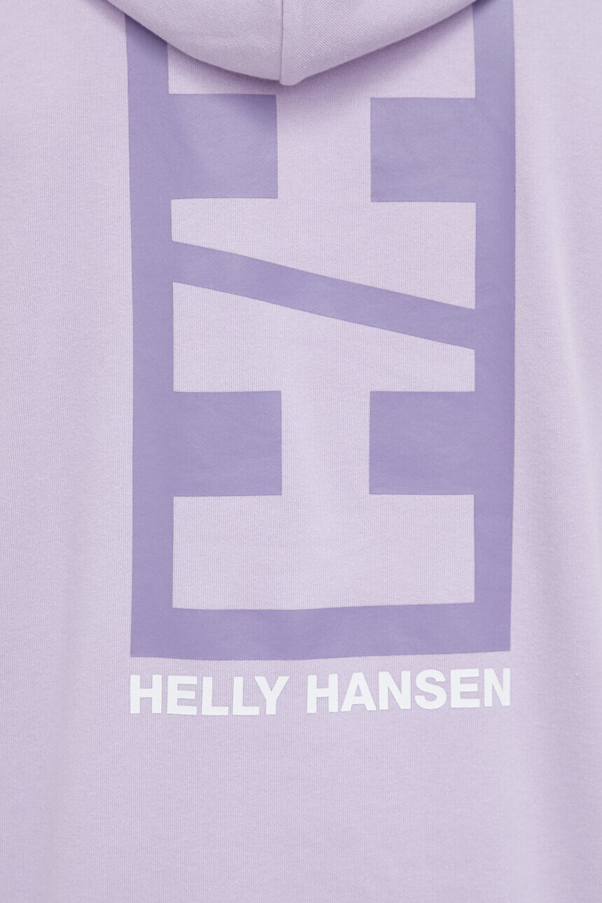 Helly Hansen Суичър в лилаво с качулка с апликация - Pepit.bg