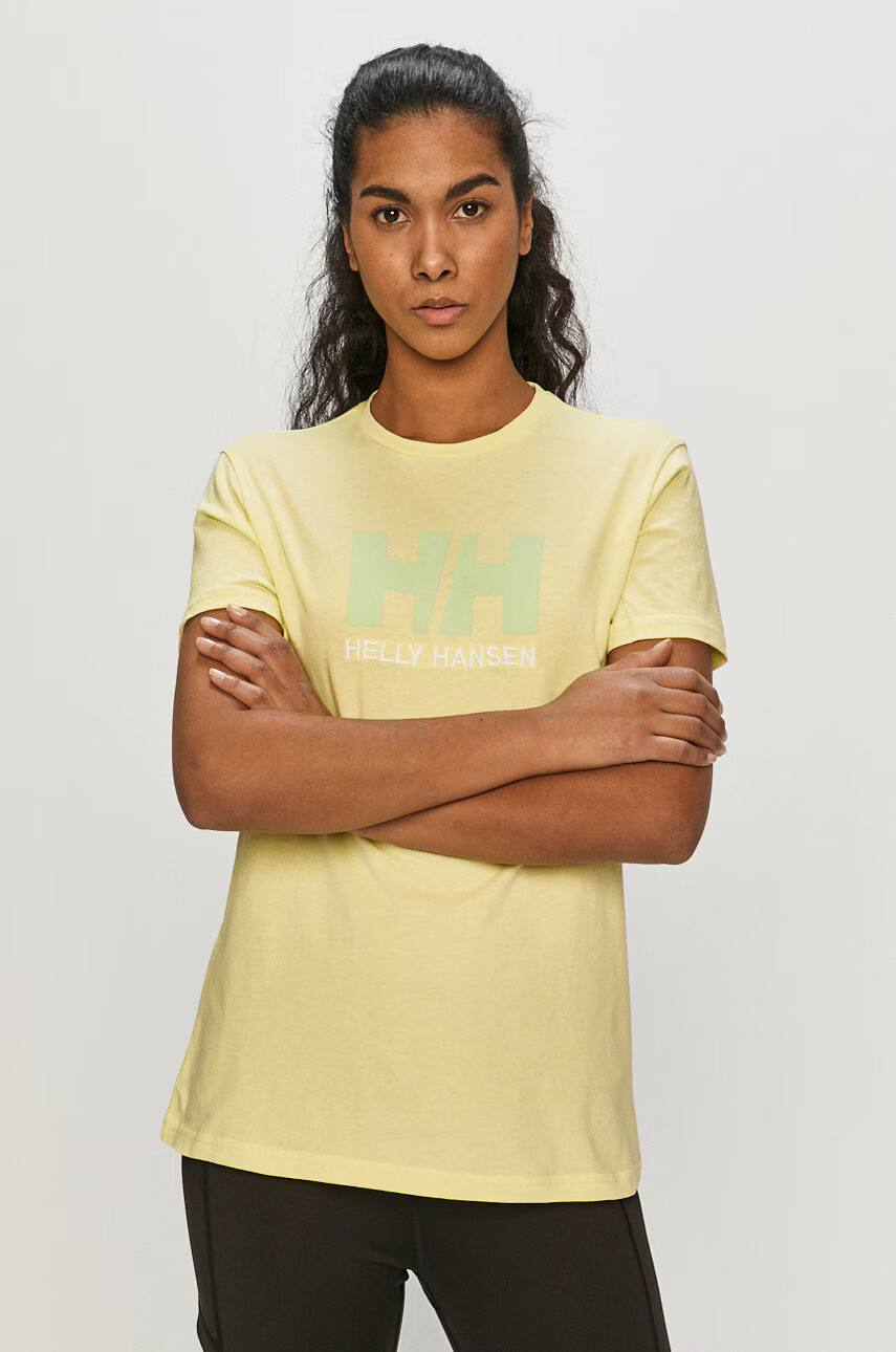 Helly Hansen Памучна тениска в зелено - Pepit.bg
