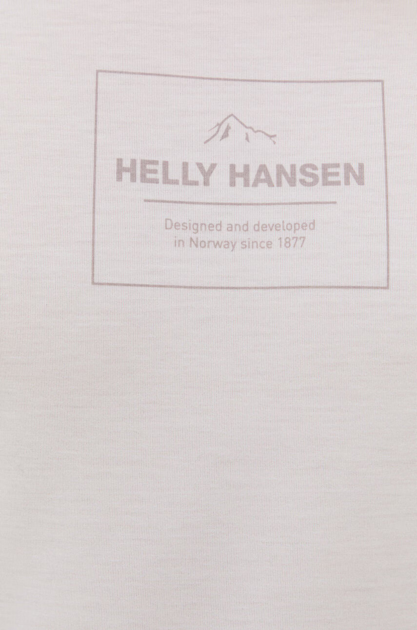 Helly Hansen Тениска в кремаво с принт - Pepit.bg