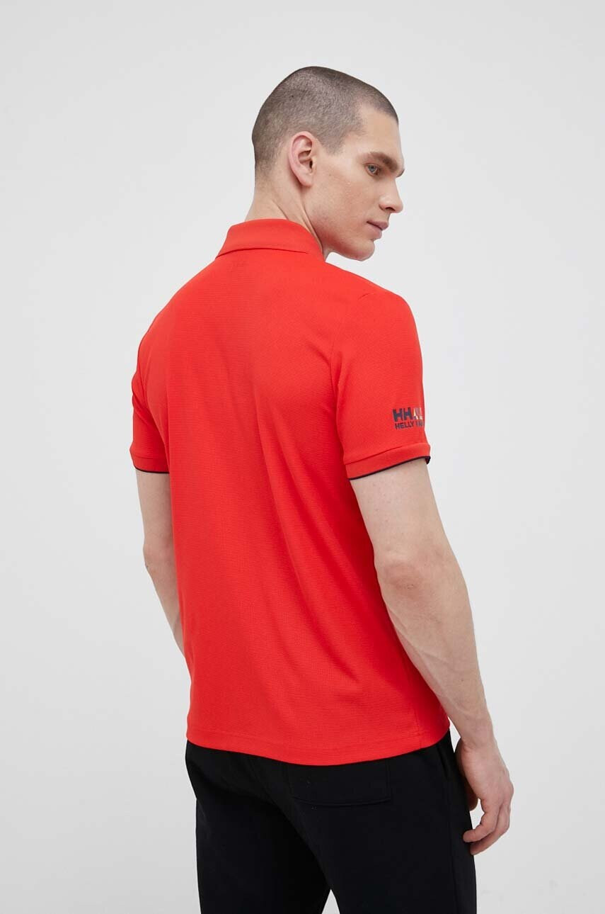 Helly Hansen Тениска с яка в червено с принт - Pepit.bg