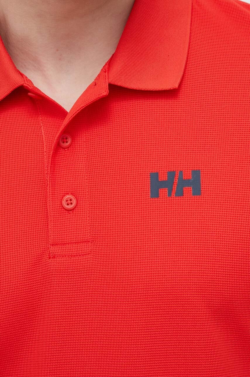 Helly Hansen Тениска с яка в червено с принт - Pepit.bg