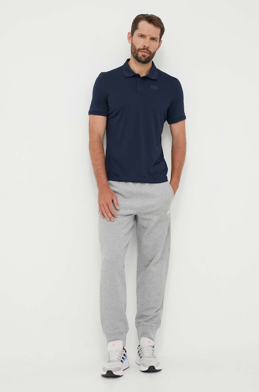Helly Hansen Тениска с яка в тъмносиньо с принт - Pepit.bg