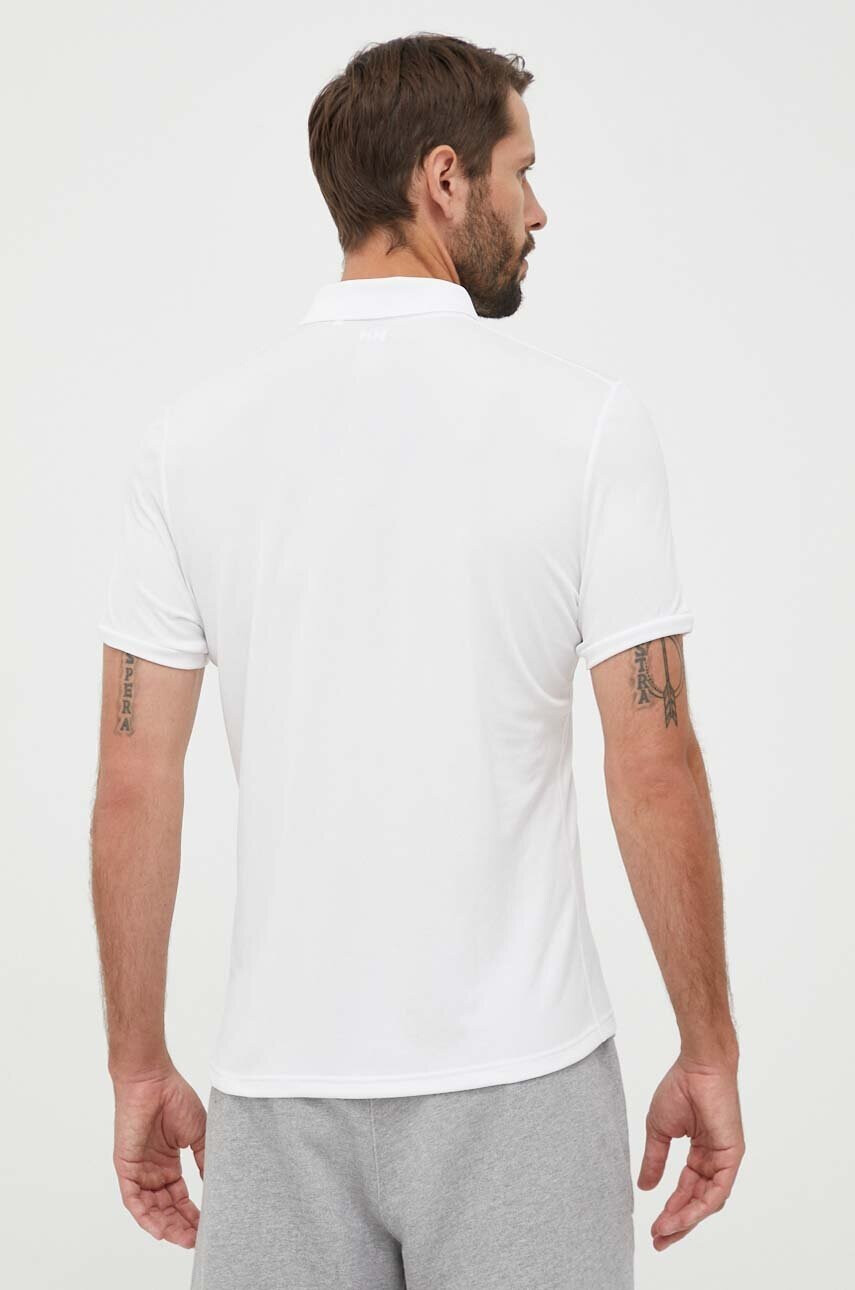 Helly Hansen Тениска с яка в бяло с принт - Pepit.bg