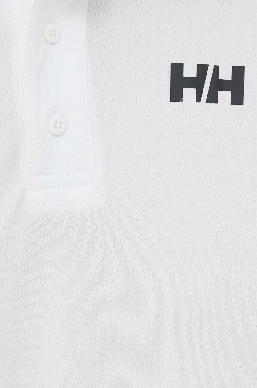 Helly Hansen Тениска с яка в бяло с принт - Pepit.bg