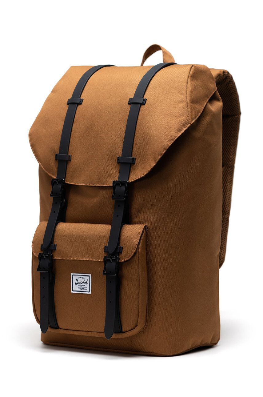 Herschel Раница 10014-05033-OS Little America в сиво голям размер с изчистен дизайн - Pepit.bg