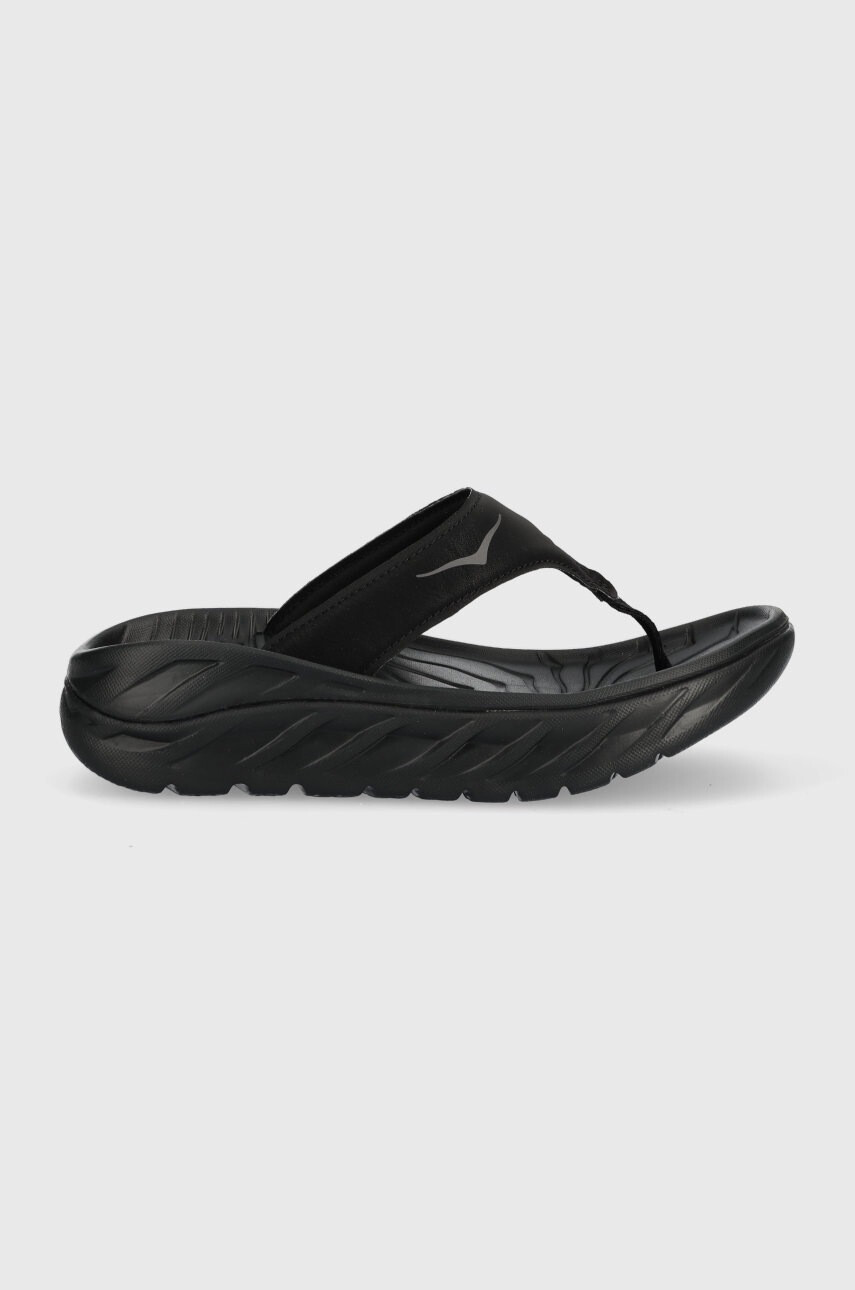 Hoka Джапанки Ora Recovery Flip в черно с платформа - Pepit.bg
