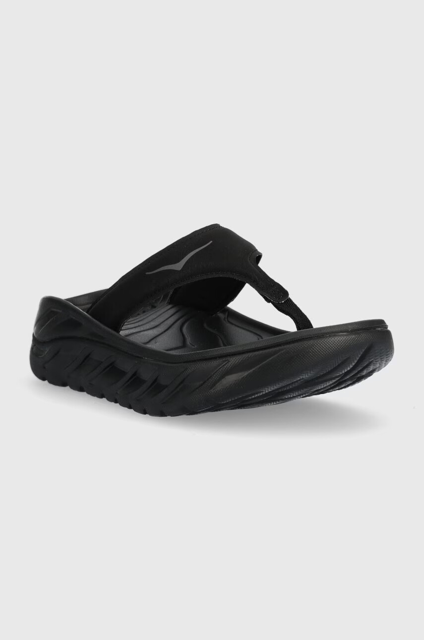 Hoka Джапанки Ora Recovery Flip в черно с платформа - Pepit.bg