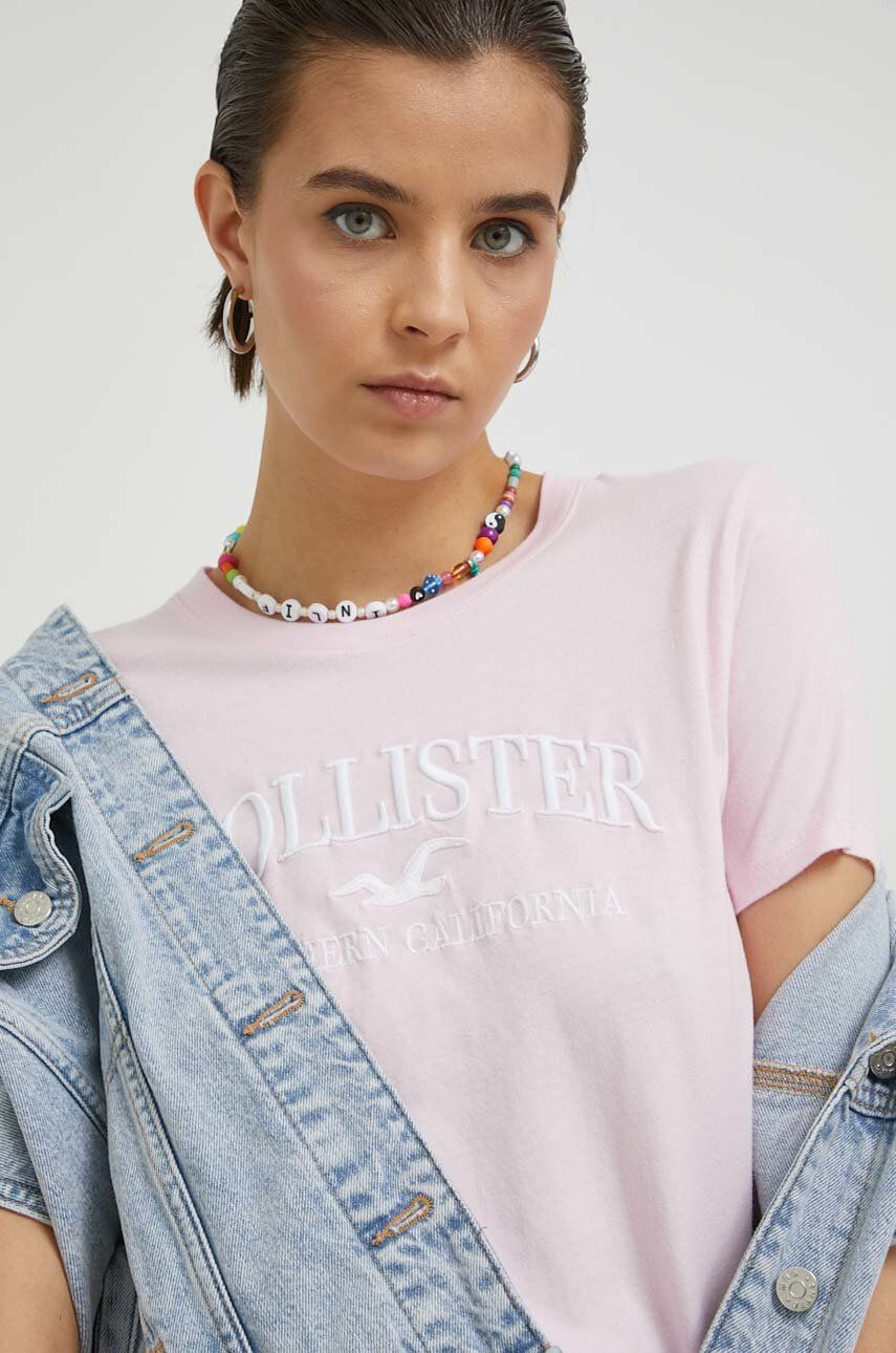 Hollister Co. Блуза с дълги ръкави в розово - Pepit.bg