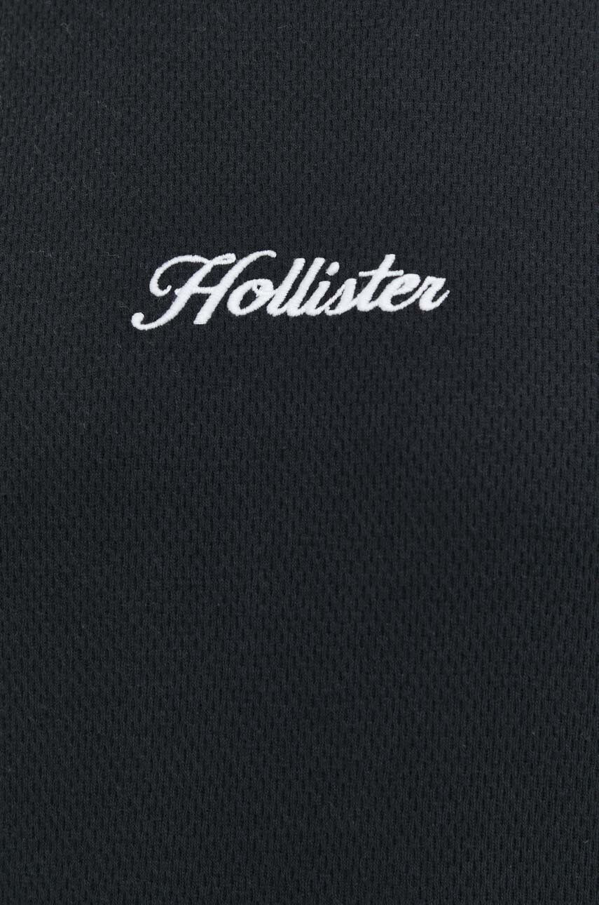 Hollister Co. Блуза с дълги ръкави в черно с апликация - Pepit.bg