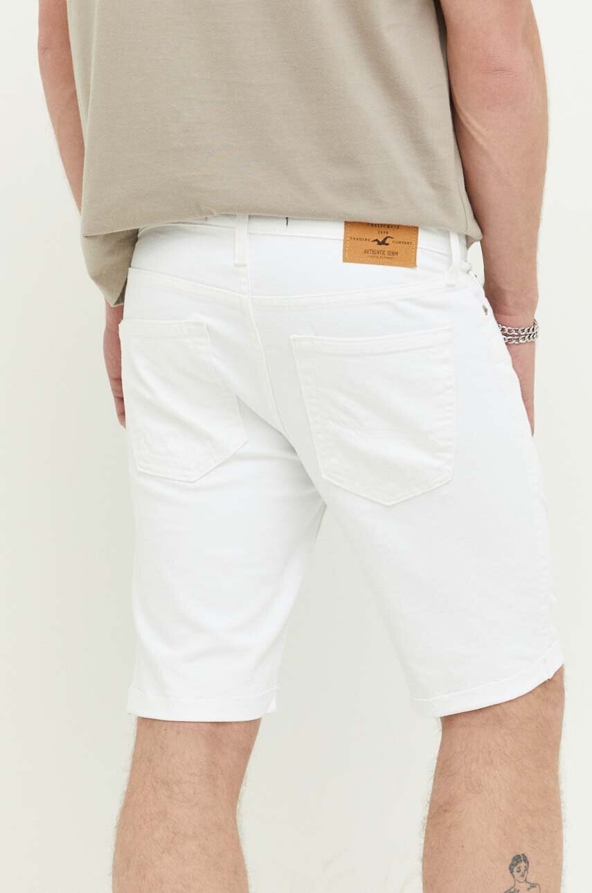 Hollister Co. Дънков къс панталон в бяло - Pepit.bg
