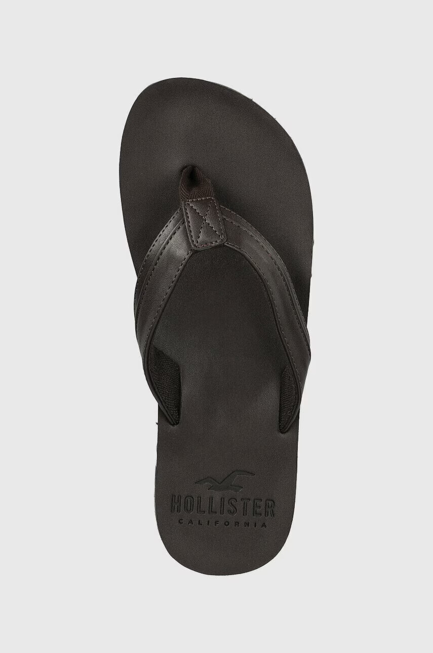 Hollister Co. Джапанки в кафяво - Pepit.bg