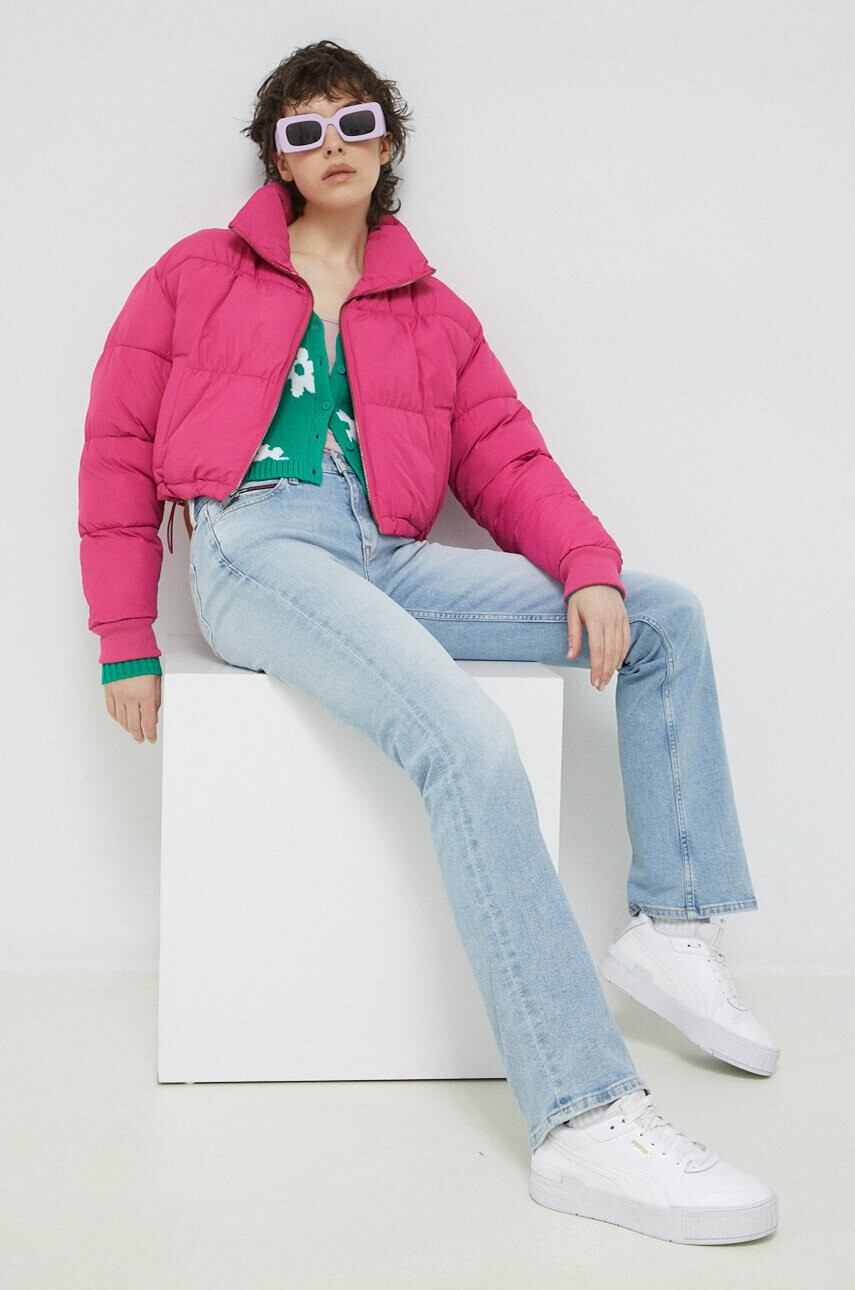 Hollister Co. Яке в розово със зимна изолация - Pepit.bg