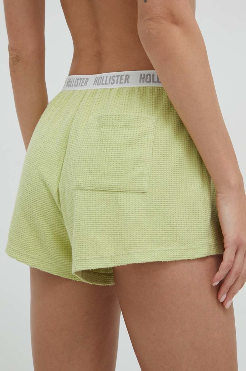 Hollister Co. Късо долнище на пижама дамско в зелено - Pepit.bg