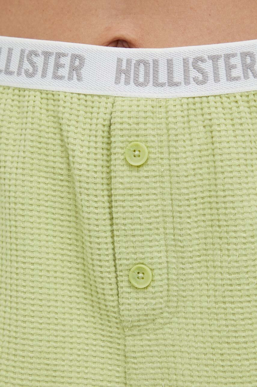 Hollister Co. Късо долнище на пижама дамско в зелено - Pepit.bg