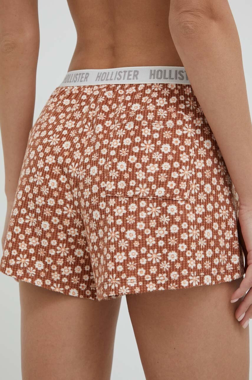 Hollister Co. Късо долнище на пижама дамско в кафяво - Pepit.bg