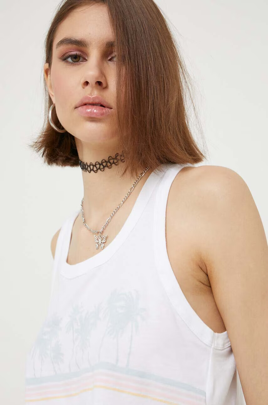 Hollister Co. Памучен топ в бяло - Pepit.bg
