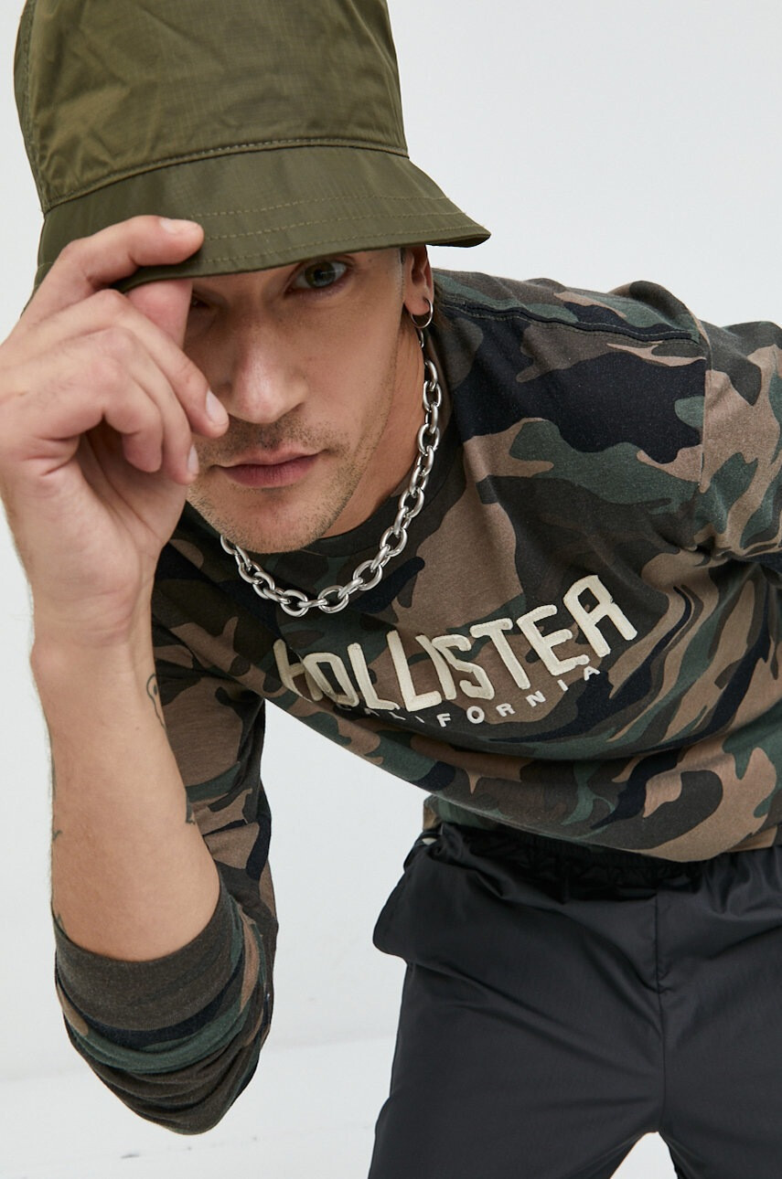 Hollister Co. Памучна блуза с дълги ръкави - Pepit.bg