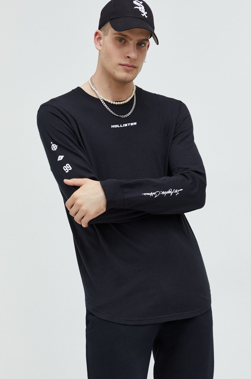 Hollister Co. Памучна блуза с дълги ръкави - Pepit.bg