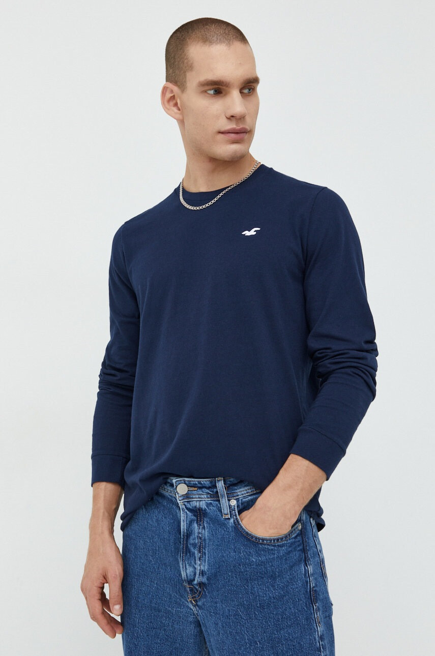 Hollister Co. Памучна блуза с дълги ръкави - Pepit.bg