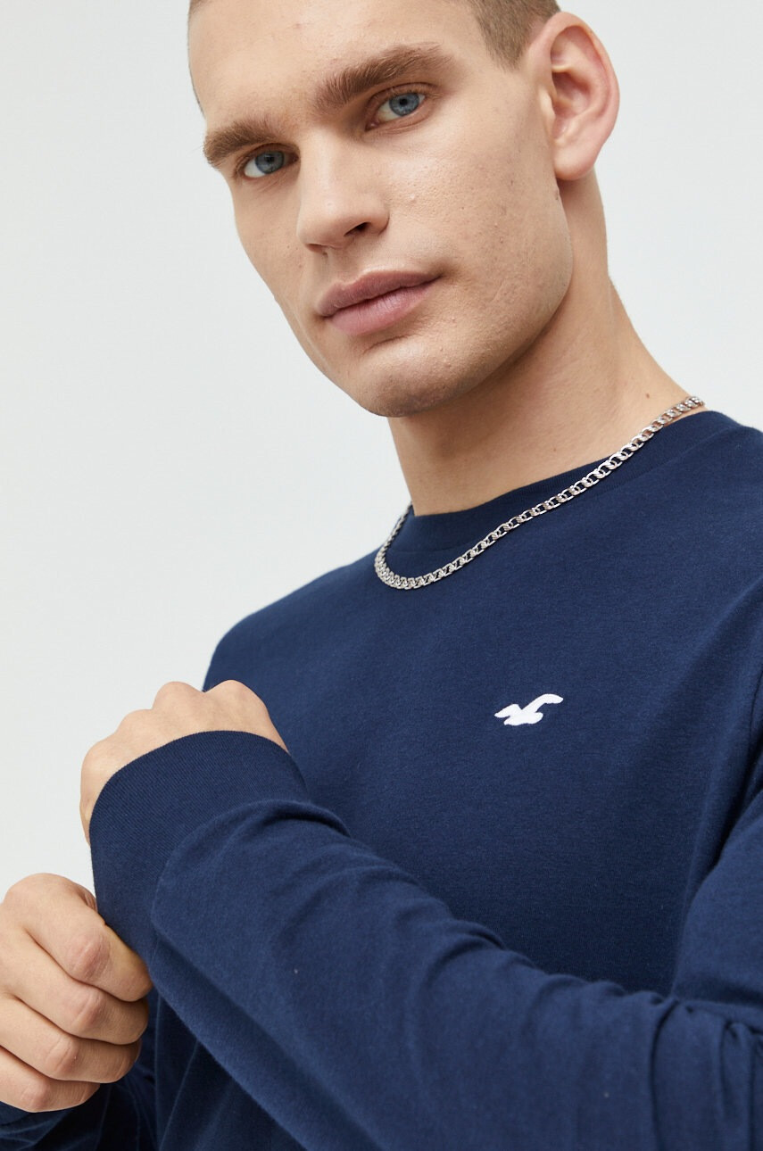 Hollister Co. Памучна блуза с дълги ръкави - Pepit.bg