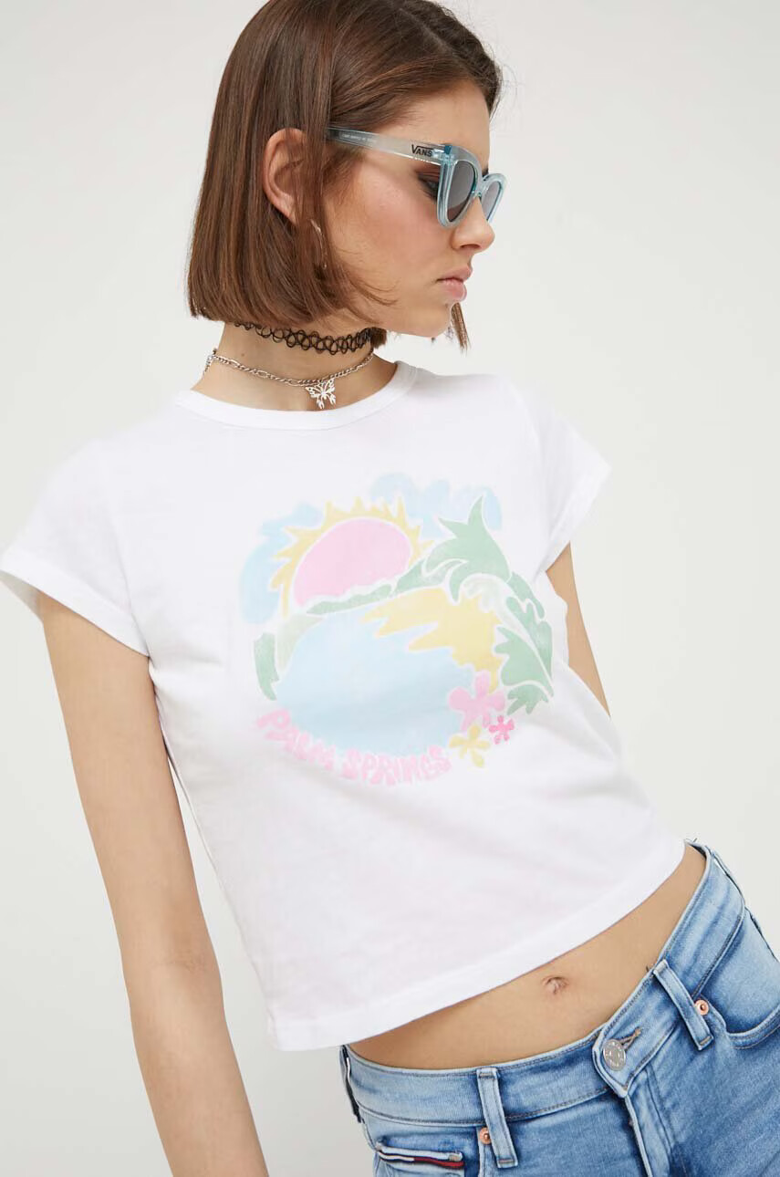 Hollister Co. Памучна тениска в бяло - Pepit.bg