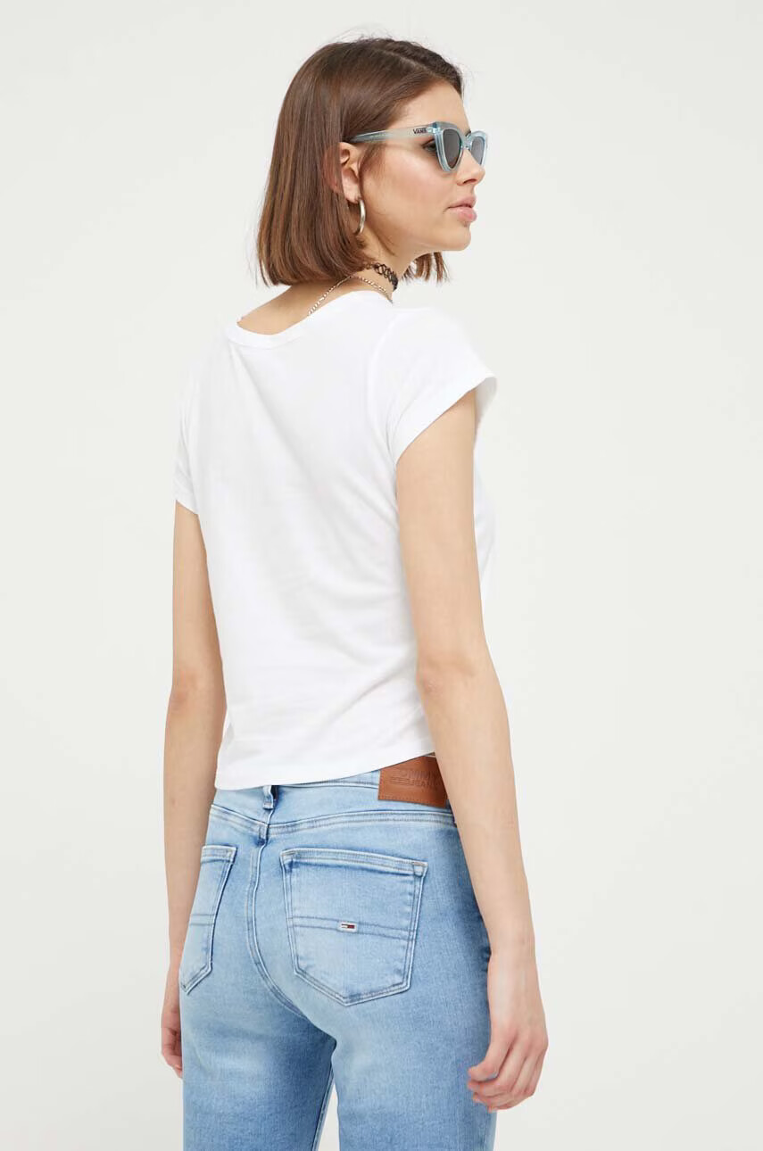 Hollister Co. Памучна тениска в бяло - Pepit.bg