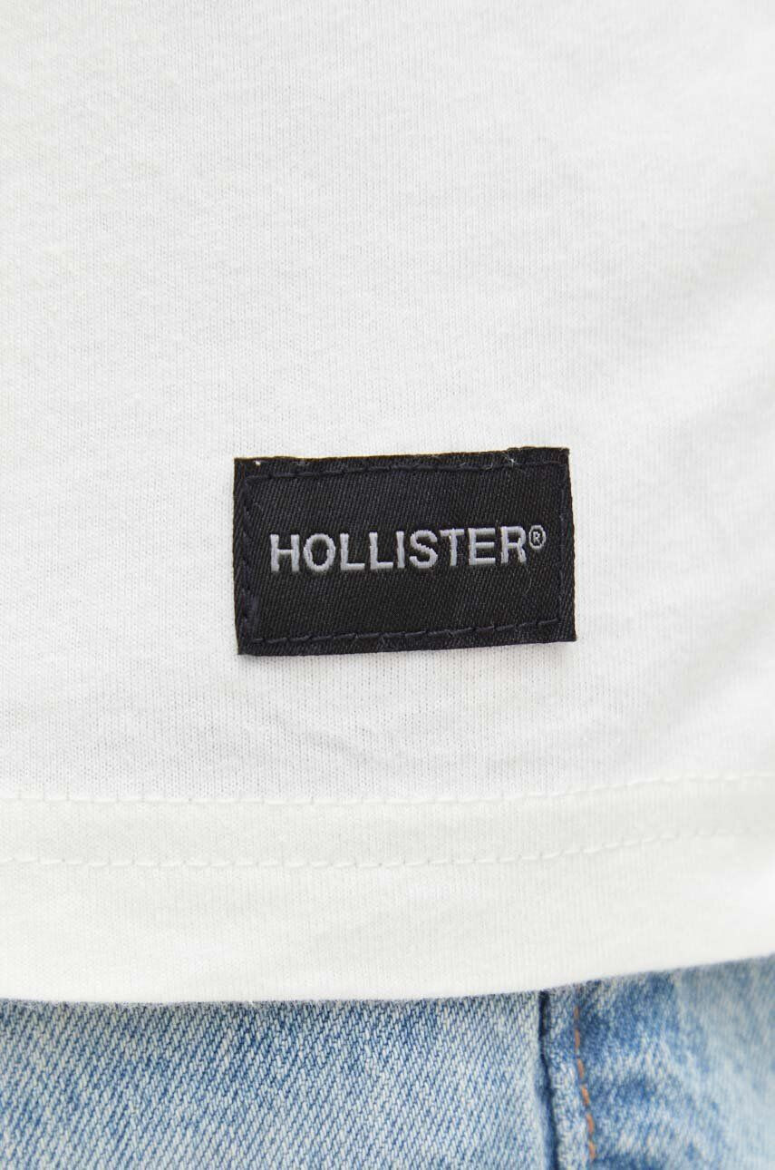 Hollister Co. Памучна тениска в бежово - Pepit.bg