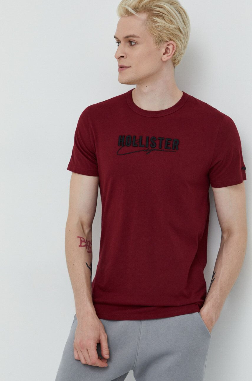 Hollister Co. Памучна тениска в зелено - Pepit.bg