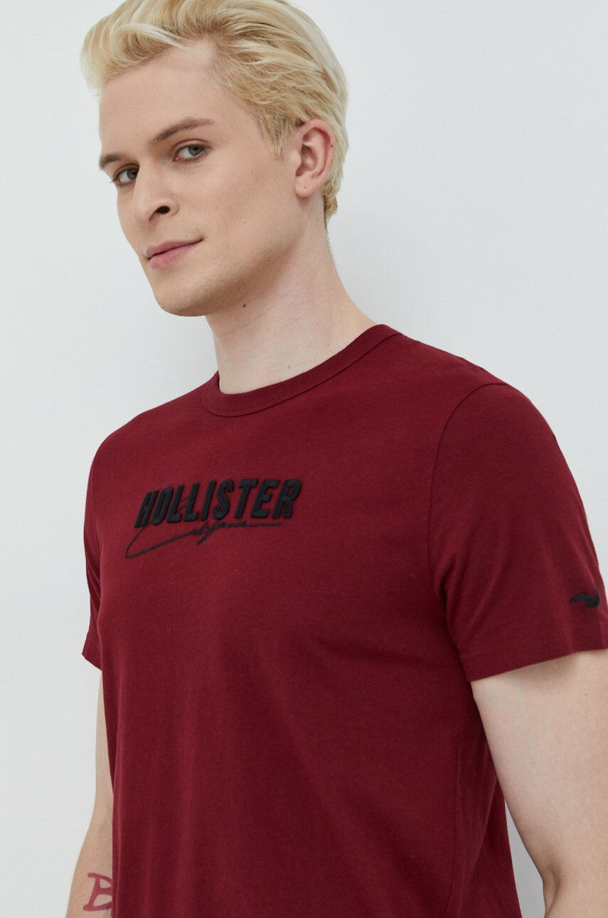 Hollister Co. Памучна тениска в зелено - Pepit.bg