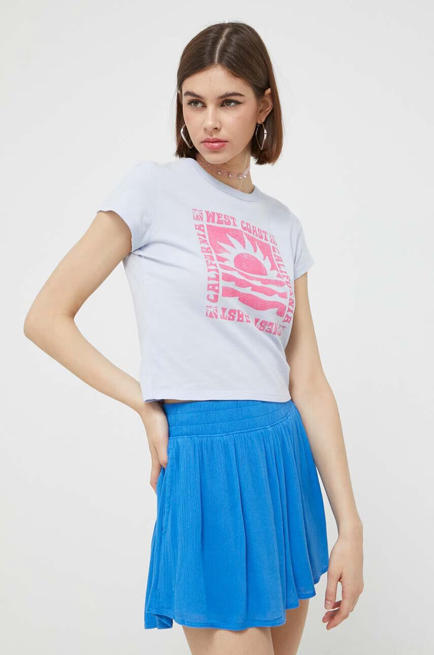 Hollister Co. Памучна тениска в синьо - Pepit.bg
