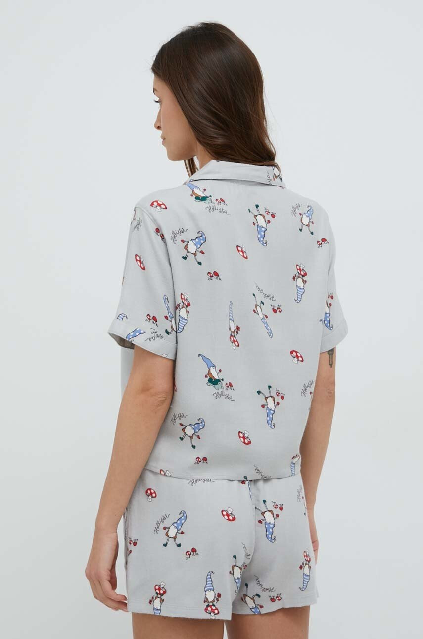 Hollister Co. Пижама дамска в сиво - Pepit.bg