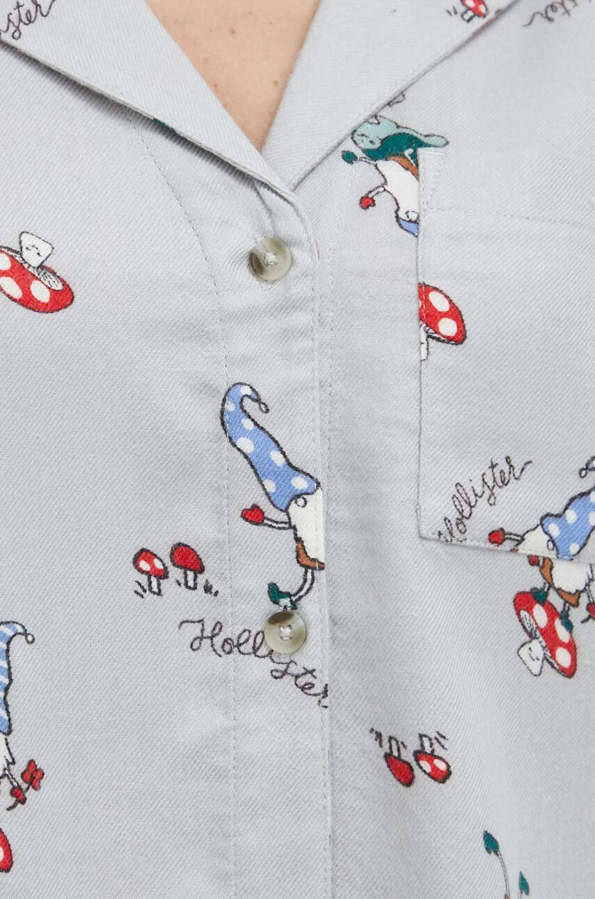 Hollister Co. Пижама дамска в сиво - Pepit.bg