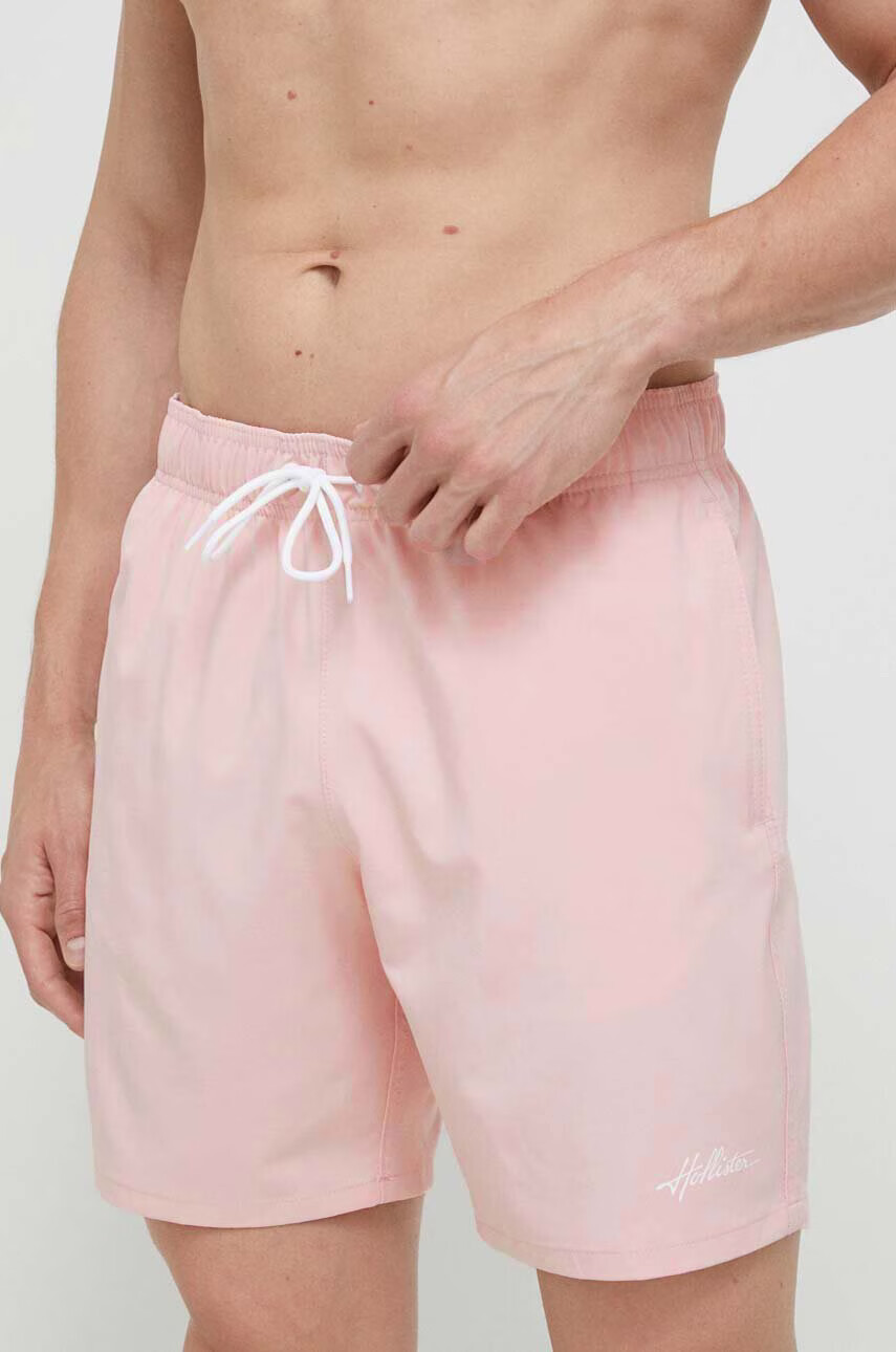 Hollister Co. Плувни шорти в розово - Pepit.bg