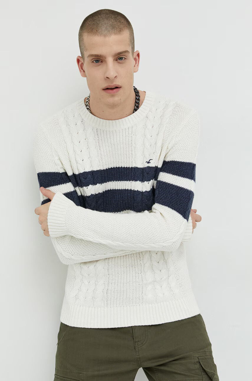 Hollister Co. Пуловер мъжки в бежово - Pepit.bg