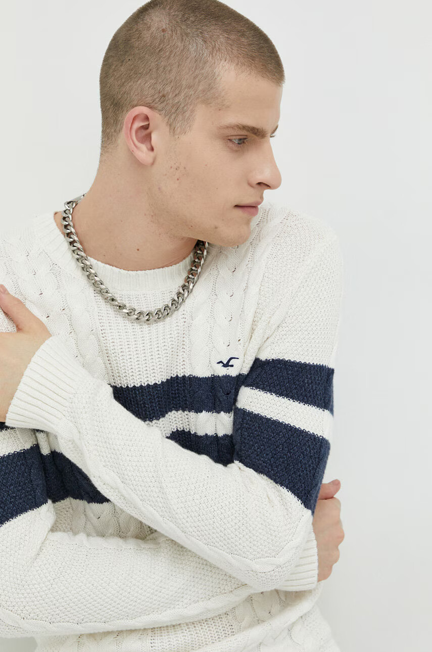 Hollister Co. Пуловер мъжки в бежово - Pepit.bg