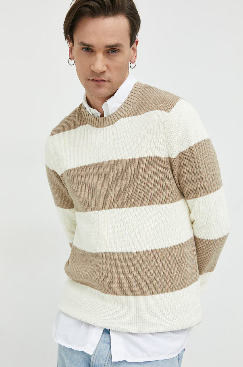 Hollister Co. Пуловер мъжки в бежово - Pepit.bg