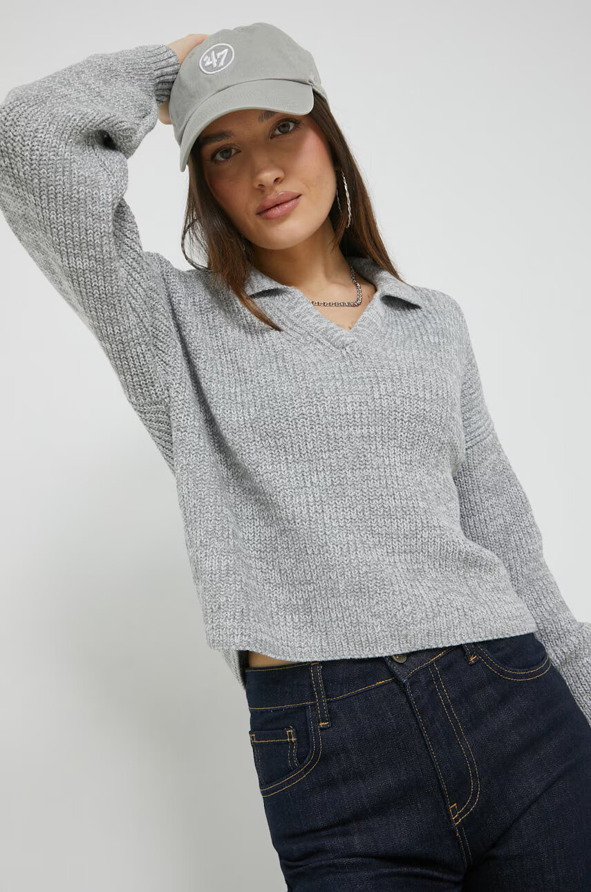 Hollister Co. Пуловер дамски в сиво - Pepit.bg