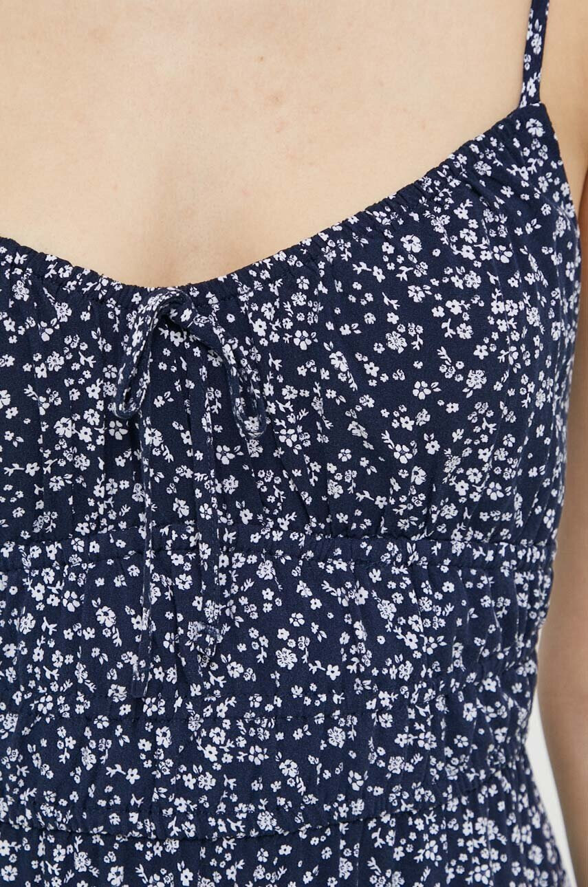 Hollister Co. Рокля в тъмносиньо среднодълга разкроен модел - Pepit.bg